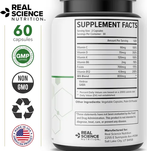 Vista 9 de Real Science Bowel Miracle - Suplemento de apoyo intestinal para comodidad digestiva y bienestar intestinal, con Vinitrox, GABA y vitaminas
