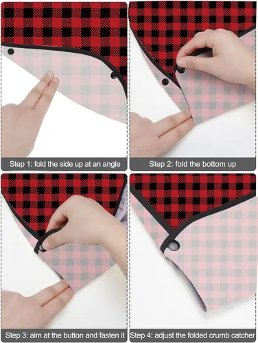 Vista 7 de 10 baberos para adultos para comer, lavable, impermeable, protector de ropa con atrapa migas, baberos grandes reutilizables ajustables para hombres