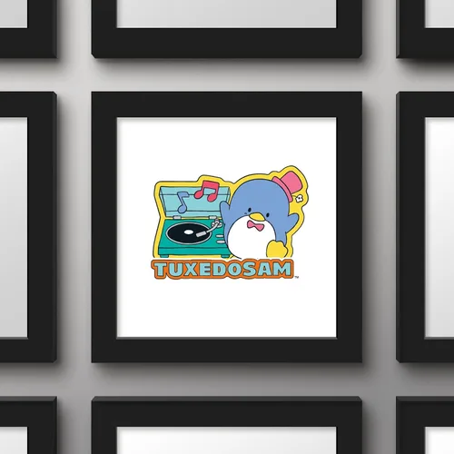 Vista 2 de Trends International Gallery Pops Sanrio Tuxedo Sam - Póster gráfico de pared de Tuxedo Sam, 12.00 x 12.00 pulgadas, versión de marco negro