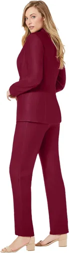 Vista 4 de Jessica London Conjunto de pantalón de un solo pecho para mujer en talla grande, Multi