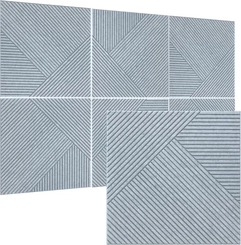 Vista 13 de TO-TH Paneles acústicos de pared, paquete de 6 unidades de tamaño total de 72 x 48 pulgadas, paneles acústicos decorativos autoadhesivos para pared
