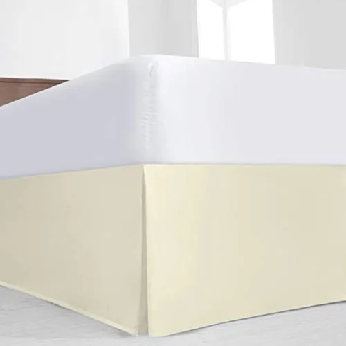 Vista 2 de Falda de cama a medida de lujo, tamaño individual XL, color gris oscuro, falda de cama plisada de 8 pulgadas, microfibra de doble cepillado de alta