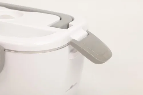 Vista 3 de Anas Fiambrera eléctrica 2 en 1, calentador de alimentos portátil perfecto para automóvil y hogar, diseño a prueba de fugas con recipiente extraíble