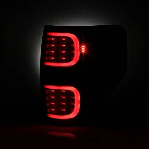 Vista 3 de AKKON - Para Ford F150 F-Series 2009-2014, lámparas de luz trasera de freno con lentes ahumadas negras de doble tubo LED en forma de C LED Light