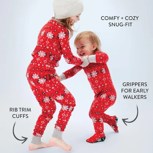 Vista 8 de HonestBaby - Pijama familiar navideña de algodón orgánico