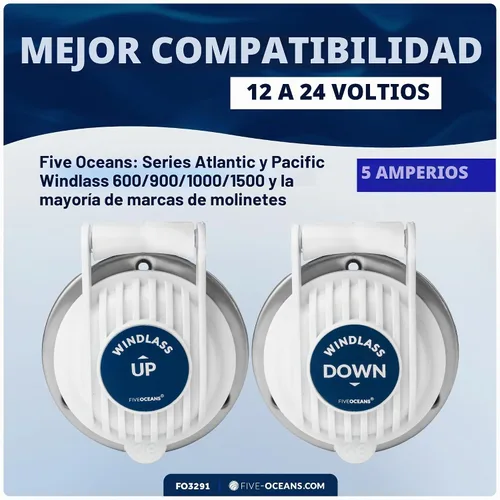 Vista 5 de Five Oceans Interruptor de pie de molinete – Interruptor de pie de cubierta de molinete de ancla cubierta/abajo, interruptores de una sola