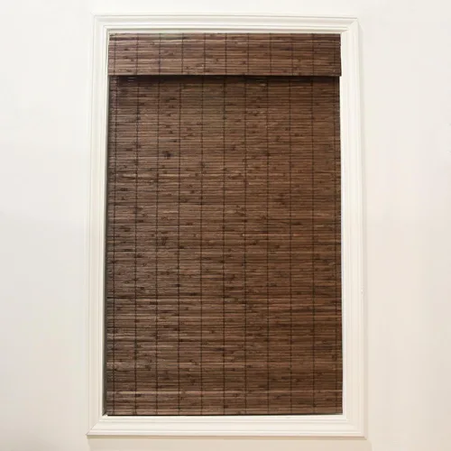 Vista 14 de Radiance Persianas Romanas de Bambú Sin Cordón para Ventanas - Persianas de Bambú de Varillas Planas para Control de Luz Semi-Privado - Persianas