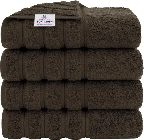 Vista 44 de American Soft Linen - Juego de toallas de 3 piezas, 1 toalla de baño, 1 toalla de mano y 1 toalla pequeña, 100% algodón turco para baño, juego