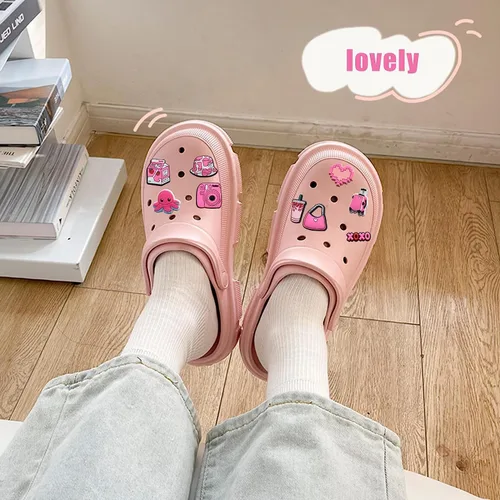 Vista 6 de Veramz 37 dijes de cocodrilo rosa para niñas y mujeres, dijes para zapatos de cocodrilo, dijes para zapatos, sandalias de zueco, lindos accesorios