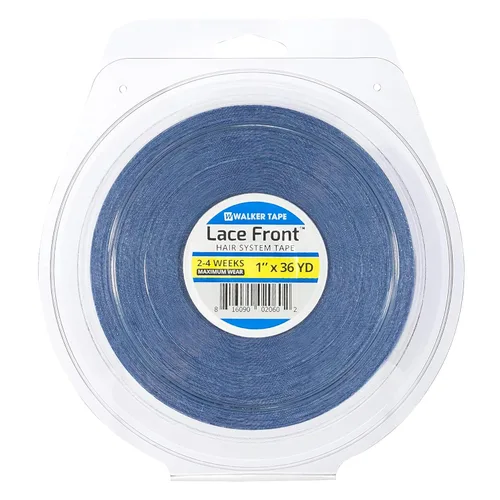 Vista 21 de Walker - Rollo de cinta de soporte frontal de encaje azul de 1/2 pulgada x 3 yardas, cinta de peluca de doble cara para pelucas de encaje, tupés