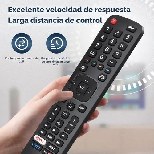 Vista 5 de Nuevo reemplazo universal Sharp aquos TV Control remoto EN2A27 compatible con Sharp Hisense Control remoto LCD LED HDTV Smart TV Control remoto