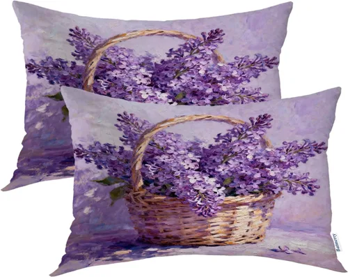 Vista 75 de Batmerry Autumn Maple Leaves Throw Pillow Covers, red Fall Orange Leaves Decorative Pillow Covers Digital Printing Blended for Couch Sofa Bed