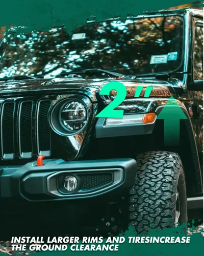 Vista 5 de SCITOO Kit de elevación y nivelación de 2 pulgadas (5 cm) con espaciador de suspensión delantero para Jeep Grand Cherokee 2005-2010, para Jeep