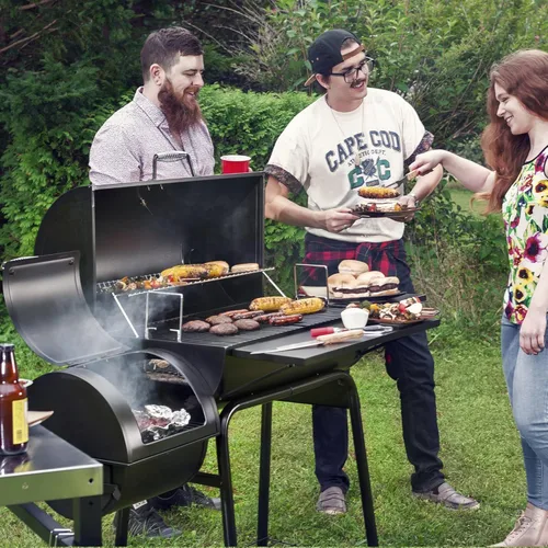 Vista 4 de Mango de resorte inoxidable de 6 pulgadas de ancho de 5 pulgadas de ancho con varilla de acero de 1/2 pulgada para remolques de barbacoa, proyectos