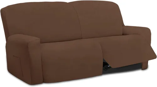 Vista 55 de Easy-Going - Funda elástica de microfibra para sofá reclinable seccional, suave vellón ajustable a tu sofá de 2 cuerpos, lavable, protector