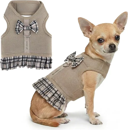 Vista 38 de Arnés para perro Parisian Pet - Arnés de libertad ajustable - Chaleco para perro de camuflaje verde - Arnés para perro de 100% tela de malla