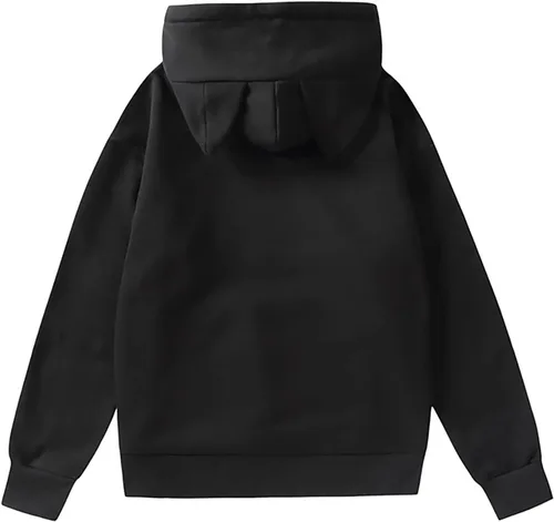 Vista 2 de Aniywn Sudadera con capucha para mujer, con estampado de orejas de gato, linda blusa para otoño, manga larga, con bolsillo, sudadera con capucha