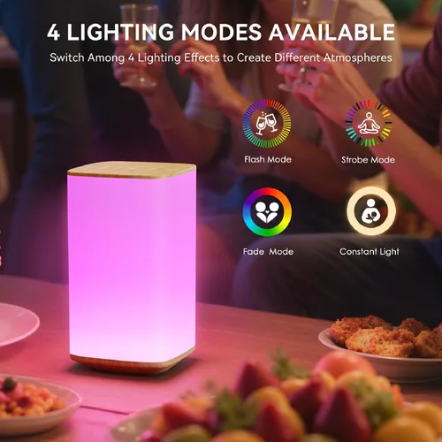 Vista 8 de Auxmir Luz Nocturna para Guardería para Niños, Lámpara Nocturna Regulable por Toque con 256 Cambios de Color RGB para Bebé Adulto, Lactancia, Ayuda