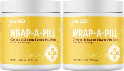 Vista 12 de Pet MD Wrap A Pill Paste - Pastilla con sabor a tocino para perros, crea un bolsillo para ocultar pastillas y medicamentos, 59 porciones Haz un