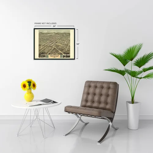 Vista 5 de HISTORIX Vintage 1871 Huntsville Alabama Map – 18 x 24 pulgadas Old Huntsville AL Map Wall Art – Póster de mapa histórico del condado de Huntsville
