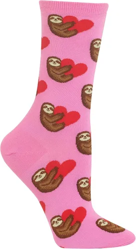 Vista 3 de Hot Sox Calcetines de mujer con patrón geométrico de novedad Heather cáñamo