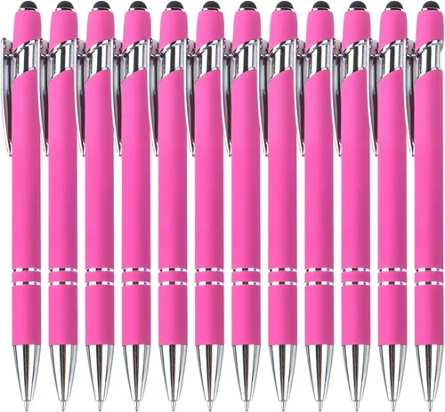 Vista 16 de Bolígrafos personalizados (paquete de 12) – Bolígrafos de metal grabados personalizados con nombre/logotipo, bolígrafos personalizados a granel