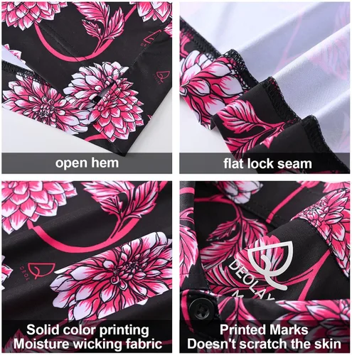 Vista 6 de DEOLAX Mens Golf Shirt Fashion Print Floral Polo Shirts Short Sleeve Soft Classic Casual Dry Fit Golf Shirt for Men