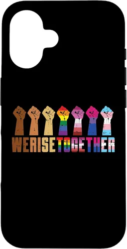 Vista 32 de We Rise Together Black LGBT Raised Fist Pride Equality Gift Case for iPhone 17