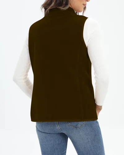 Vista 7 de Xeoxarel Chaleco de forro polar para mujer con 6 bolsillos (XS-2XL)