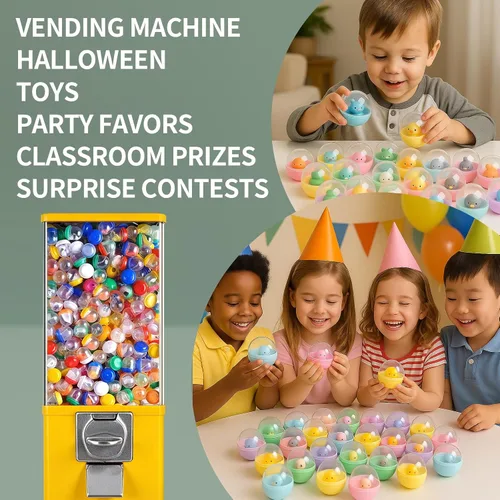 Vista 7 de 50 Cápsulas de Máquina Expendedora de Colores de 2 Pulgadas, Cápsulas de Máquina de Chicles, Recipiente de Bolas de Plástico, Bolas Rellenables