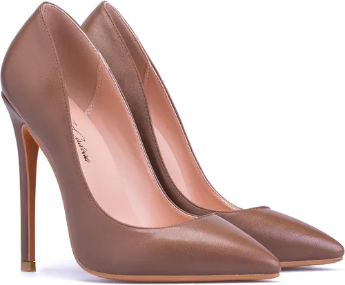 Vista 4 de Leona - Zapatos de tacón alto de aguja de 5 pulgadas para mujer, clásicos y sexis, con punta puntiaguda, hechos a mano a la perfección.