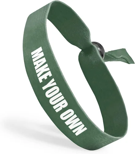 Vista 22 de Pulseras de tela con cuentas ajustables reutilizables Totalmente personalizables Ideal para conciencia, promociones y eventos Disponible a