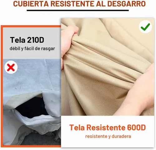 Vista 3 de Arcedo Funda para patio bistró, funda impermeable para muebles de exterior, funda resistente para mesa y sillas de bar, 80 pulgadas de largo x 32