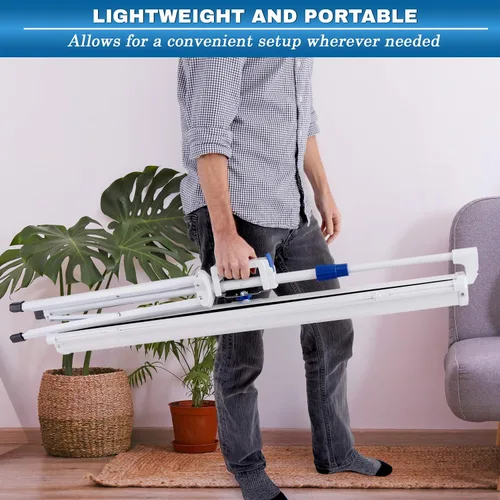 Vista 3 de Pyle Soporte de trípode portátil para proyector, pantalla de proyección móvil, transporte ligero y duradero, sistema de montaje fácil de tirar