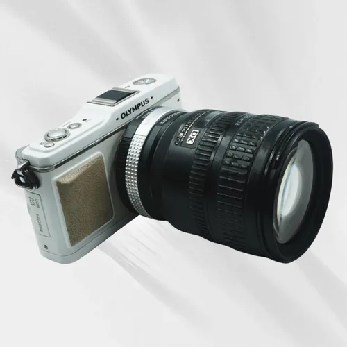 Vista 2 de PHOLSY - Adaptador de lentes compatible con lente Nikon F (tipo G) a cámara MFT M4/3 Manual Mount Converter with Aperture Control Ring Compatible