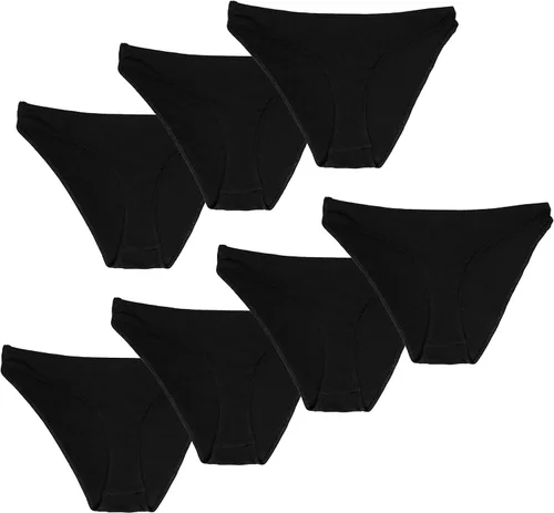 Vista 3 de Ropa interior desechable Eco-Chic Bio-Degradable 100% Algodón, Bragas de talle bajo (paquete de 7)