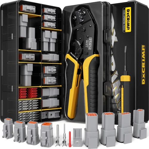 Vista 10 de Kit de herramienta de crimpado de conectores DxCRIMP Deutsch DT Series, conectores eléctricos impermeables para automóviles de 2/3/4/6 pines