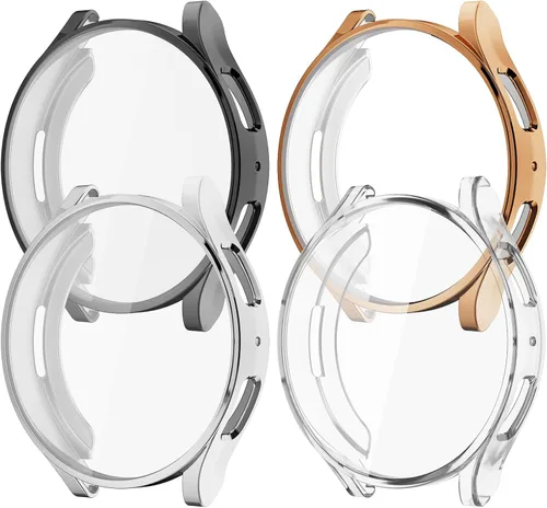 Vista 30 de Rc-Z para Samsung Galaxy Watch 5/Galaxy Watch 4 de 40 mm, paquete de 4 fundas de TPU suave con cubierta completa para la cara, protector de pantalla