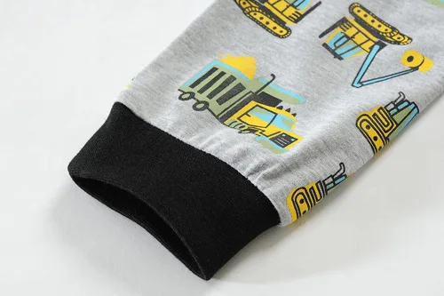 Vista 82 de Little Hand Pijamas para niños pequeños, Monster Truck 100% algodón, dinosaurio para niños, 2 piezas, ropa de dormir, conjuntos de ropa de dormir