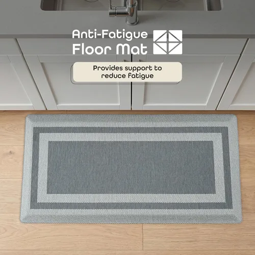 Vista 2 de Allure Extra Comfort - Alfombrilla antifatiga de 20 x 39 pulgadas, borde Gris