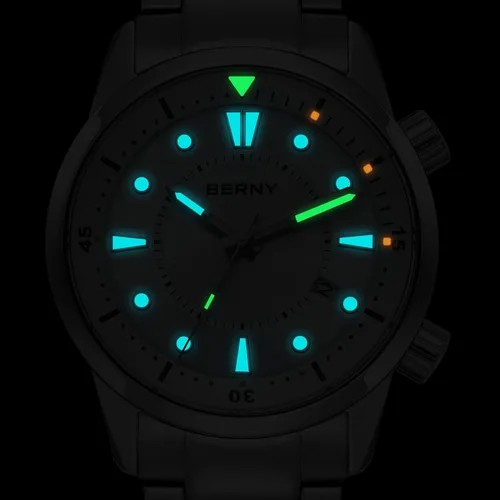 Vista 5 de BERNY Dive Watch for Men 20ATM Waterproof