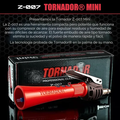Vista 4 de Tornador Z-007 Mini Herramienta de limpieza de automóviles de alta presión compacta Diseño ergonómico que acelera el detalle interior Funciona