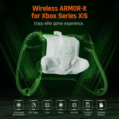 Vista 2 de BIGBIG WON ARMOR-X para Xbox, accesorios inalámbricos de botón trasero para Xbox Series XS Controller que funciona en PC con Windows 10 y 11Xbox