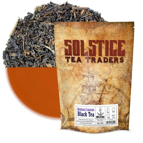Vista 12 de Hojas sueltas té verde a granel Solstice Tea Traders, varios sabores en bolsa