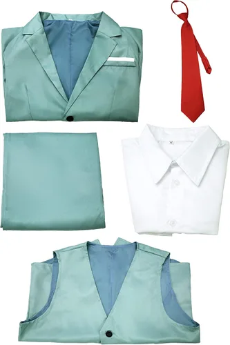 Vista 5 de C-ZOFEK Loid Forger Cosplay Costumes Shirt Jacket Pant Uniform Suit Halloween Party Outfits