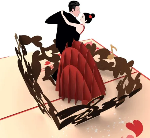 Vista 5 de Liif Tarjeta de felicitación 3D para el día de San Valentín, aniversario, compromiso, boda, felicitaciones, pensando en ti, gracias, tarjetas