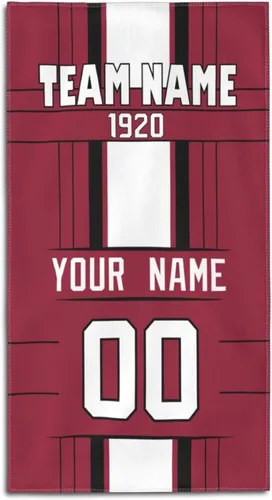 Vista 15 de ANTKING Toalla de playa Cleveland de 32 x 52 pulgadas, personalizada con cualquier nombre y número para hombres, mujeres y jóvenes, regalos