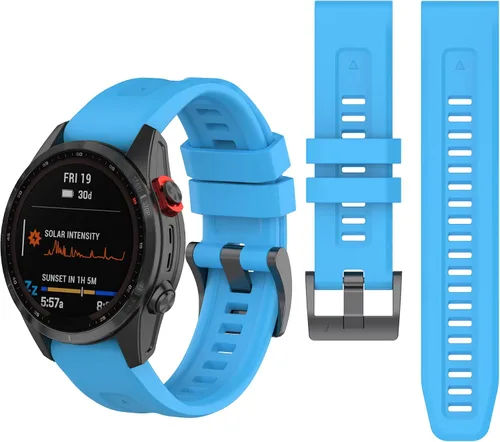 Vista 20 de Correa de reloj de silicona compatible con Garmin Fenix 7/Fenix 6 Pro/Fenix 5 Plus/935/945/Descent G1/EPIX Gen 2/Instinct de repuesto de ajuste