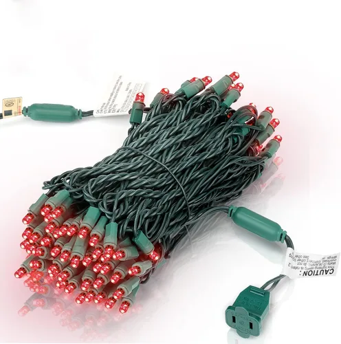 Vista 9 de 100 Unidades Luces LED de Navidad Aguamarina – 50 pies, luces de Navidad aguamarina de 5mm para exteriores de grado comercial, impermeables