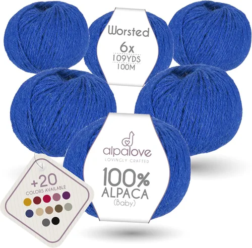 Vista 13 de Set de Lana Abultada (6 x 50 g) Súper Suave de Alpaca Bebé para Tejer Antracita 300 Metros